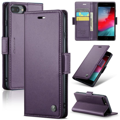 For iPhone 6 Plus/7 Plus/8 Plus CaseMe 023 Butterfly Buckle Litchi Texture RFID Anti-theft Leather Phone Case(Pearly Purple) - More iPhone Cases by CaseMe | Online Shopping UK | buy2fix