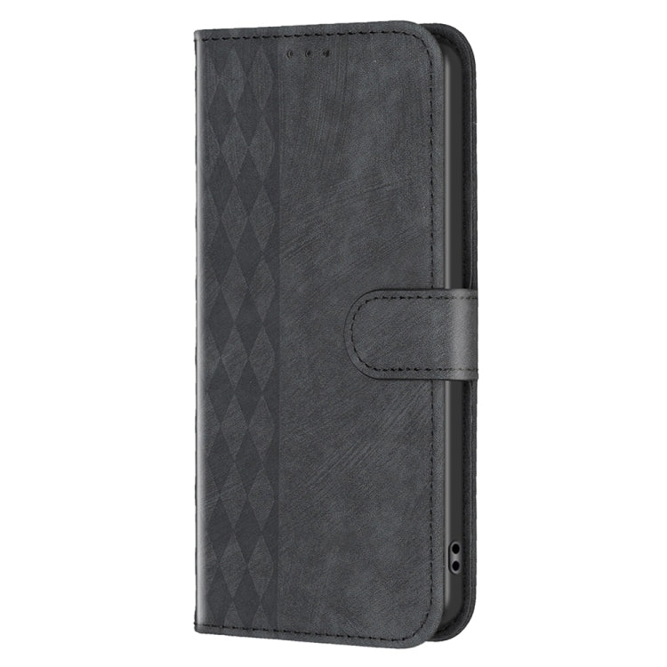 For Xiaomi 13 Plaid Embossed Leather Phone Case(Black) - 13 Cases by buy2fix | Online Shopping UK | buy2fix