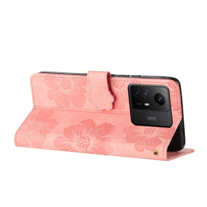 For Xiaomi Redmi Note 12S Flower Embossing Pattern Leather Phone Case(Pink) - Xiaomi Cases by buy2fix | Online Shopping UK | buy2fix