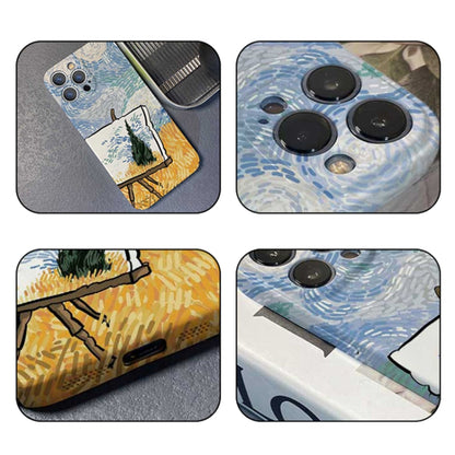 For iPhone XR Precise Hole Oil Painting Pattern PC Phone Case(Landscape Painting) - More iPhone Cases by buy2fix | Online Shopping UK | buy2fix