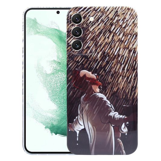 For Samsung Galaxy S22+ 5G Precise Hole Oil Painting Pattern PC Phone Case(Rain) - Galaxy S22+ 5G Cases by buy2fix | Online Shopping UK | buy2fix