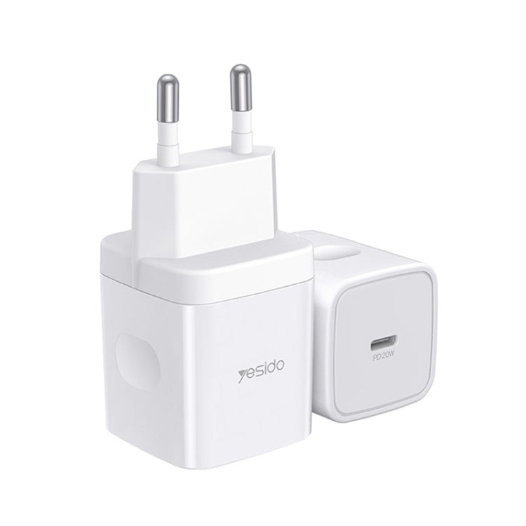 Yesido YC-30 PD 20W Type-C Port Mini Travel Fast Charger(EU Plug) - USB Charger by Yesido | Online Shopping UK | buy2fix