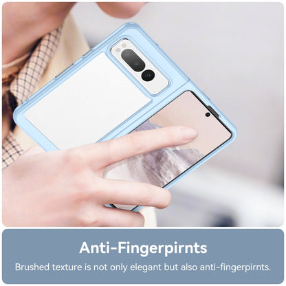 For Google Pixel Fold Colorful Series Acrylic + TPU Phone Case(Blue) - Google Cases by buy2fix | Online Shopping UK | buy2fix