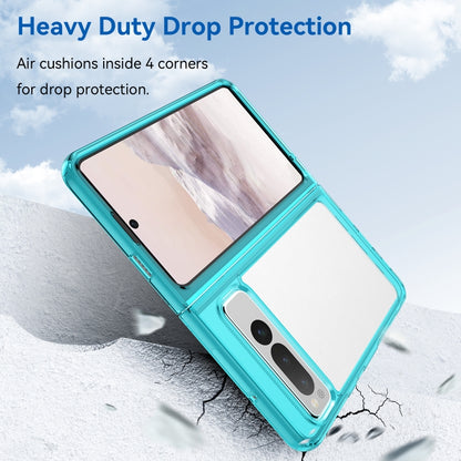 For Google Pixel Fold Colorful Series Acrylic + TPU Phone Case(Transparent Blue) - Google Cases by buy2fix | Online Shopping UK | buy2fix