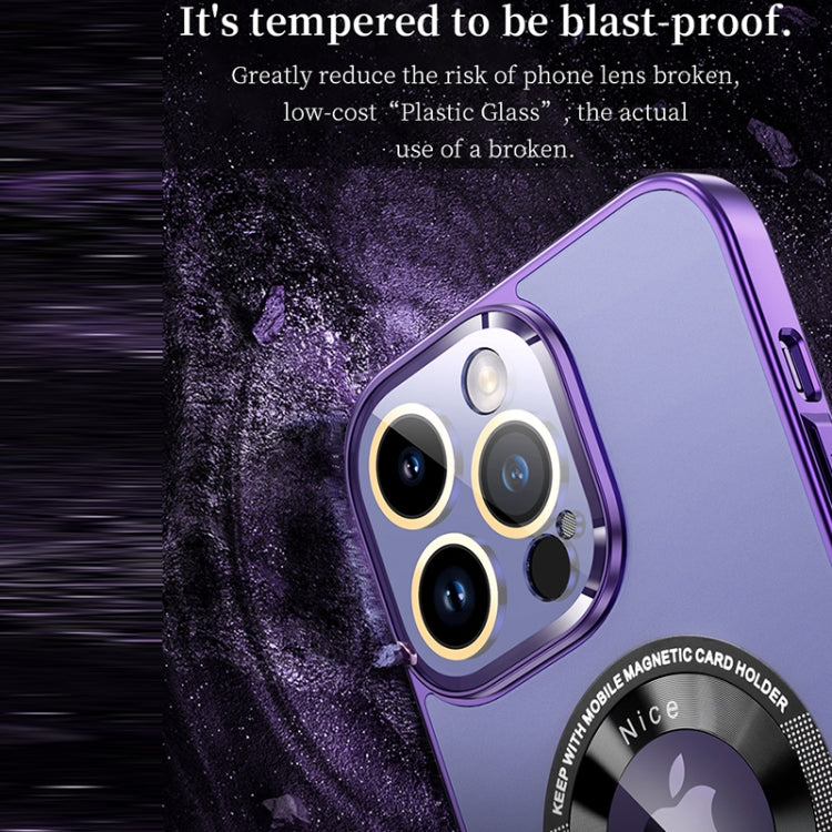 For iPhone 13 Pro Max CD Texture MagSafe Magnetic Phone Case(Dark Purple) - iPhone 13 Pro Max Cases by buy2fix | Online Shopping UK | buy2fix