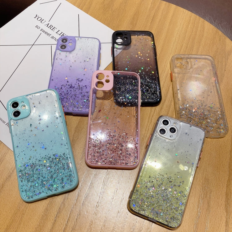 For iPhone 14 Pro Starry Gradient Glitter Powder TPU Phone Case(Transparent) - iPhone 14 Pro Cases by buy2fix | Online Shopping UK | buy2fix