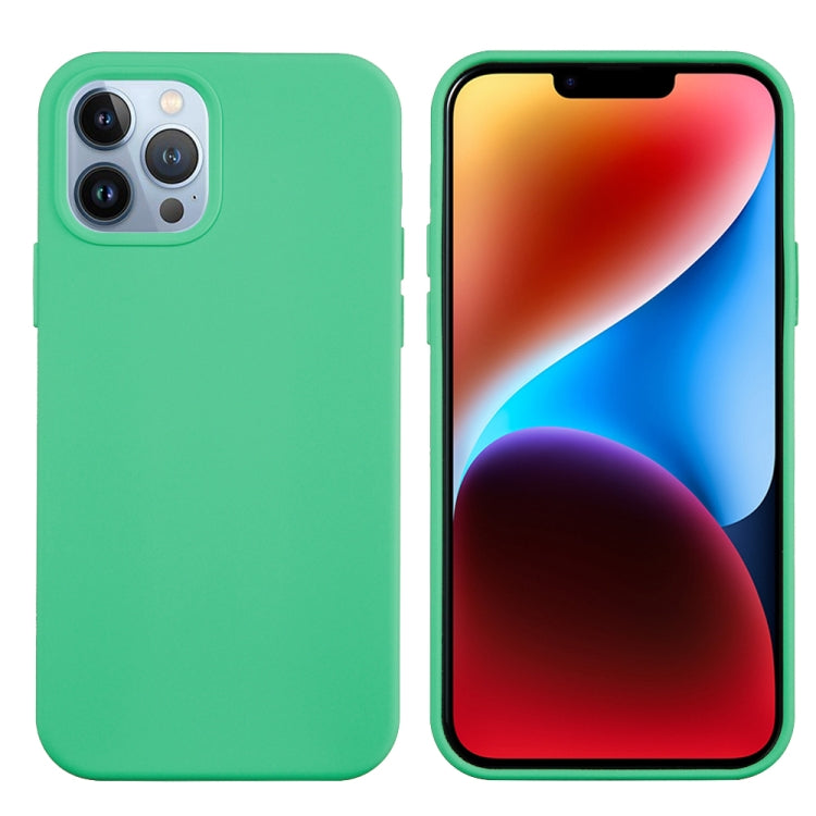 For iPhone 15 Pro Solid Color Silicone Phone Case(Green) - iPhone 15 Pro Cases by buy2fix | Online Shopping UK | buy2fix