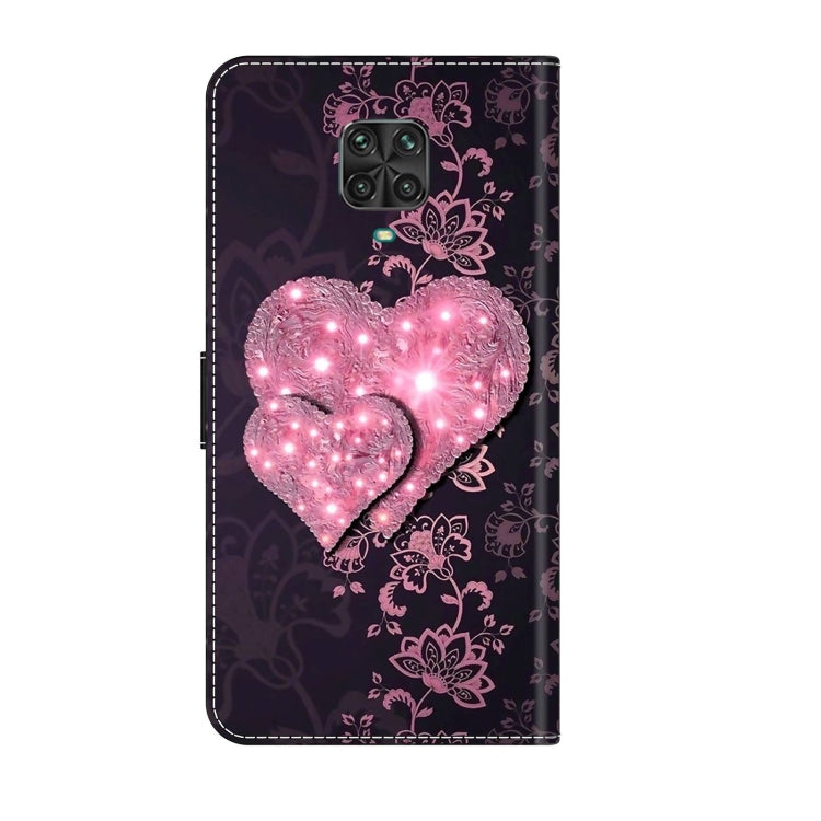 For Xiaomi Redmi Note 9 Pro Crystal 3D Shockproof Protective Leather Phone Case(Lace Love) - Xiaomi Cases by buy2fix | Online Shopping UK | buy2fix