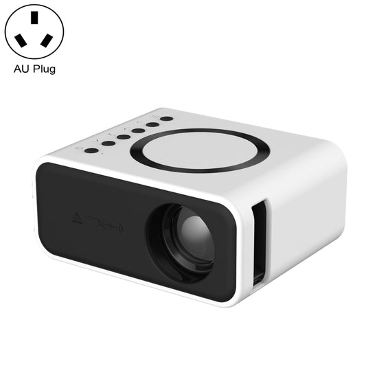 T300S 320x240 24ANSI Lumens Mini LCD Projector Supports Wired & Wireless Same Screen, Specification:AU Plug(White) - Mini Projector by buy2fix | Online Shopping UK | buy2fix