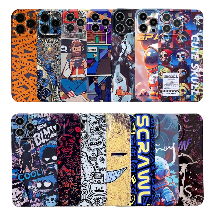 For iPhone 15 Pro Max Painted Pattern Precise Hole PC Phone Case(Block Monster) - iPhone 15 Pro Max Cases by buy2fix | Online Shopping UK | buy2fix