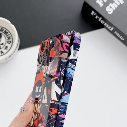 For iPhone 12 Painted Pattern Precise Hole PC Phone Case(Abstract Flower) - iPhone 12 / 12 Pro Cases by buy2fix | Online Shopping UK | buy2fix