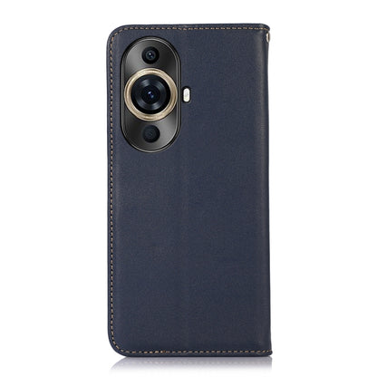 For Huawei Nova 11 Pro / 11 Ultra KHAZNEH Nappa Top Layer Cowhide Leather Phone Case(Blue) - Huawei Cases by buy2fix | Online Shopping UK | buy2fix