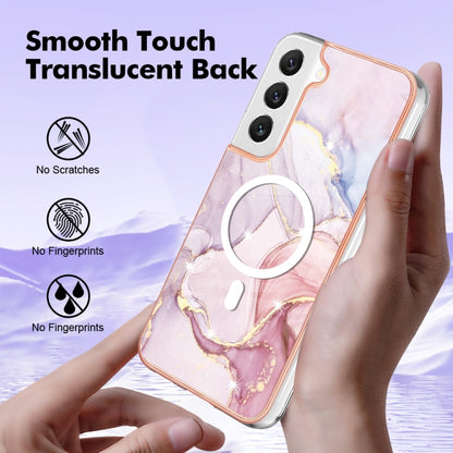For Samsung Galaxy S23+ 5G Marble Pattern Dual-side IMD Magsafe TPU Phone Case(Rose Gold 005) - Galaxy S23+ 5G Cases by buy2fix | Online Shopping UK | buy2fix