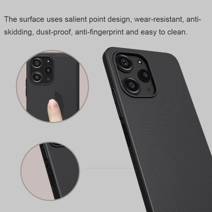 For Xiaomi Redmi 12 4G / Note 12R 5G NILLKIN Frosted Shield Pro PC + TPU Phone Case(Black) - Xiaomi Cases by NILLKIN | Online Shopping UK | buy2fix