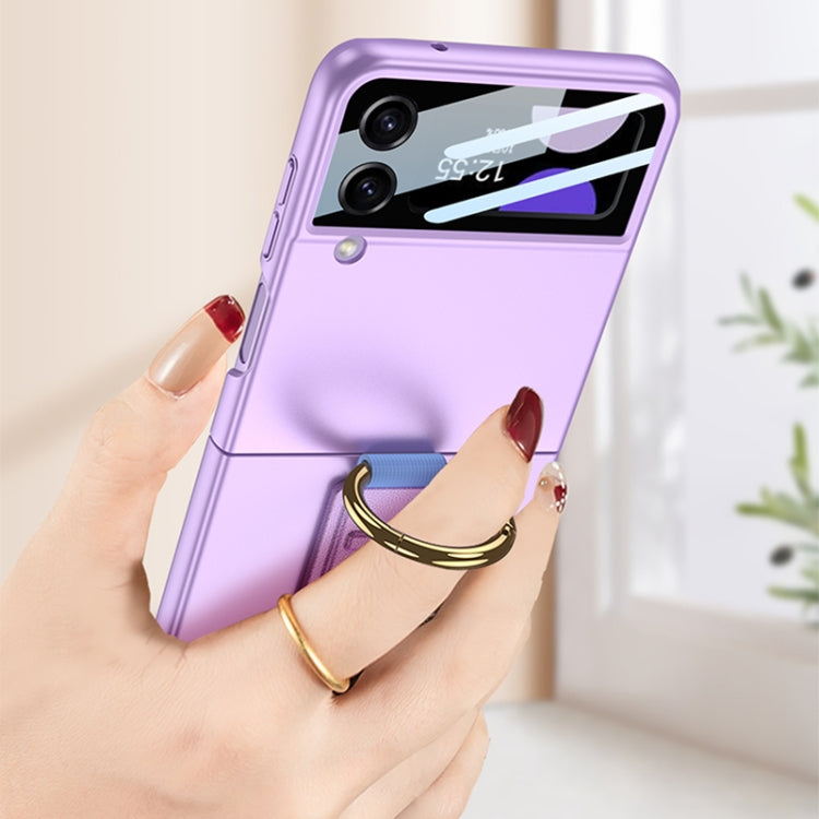 For Samsung Galaxy Z Flip4 5G GKK Integrated Ultrathin Shockproof Phone Case with Ring Wrist Strap(Green) - Galaxy Z Flip4 5G Cases by GKK | Online Shopping UK | buy2fix