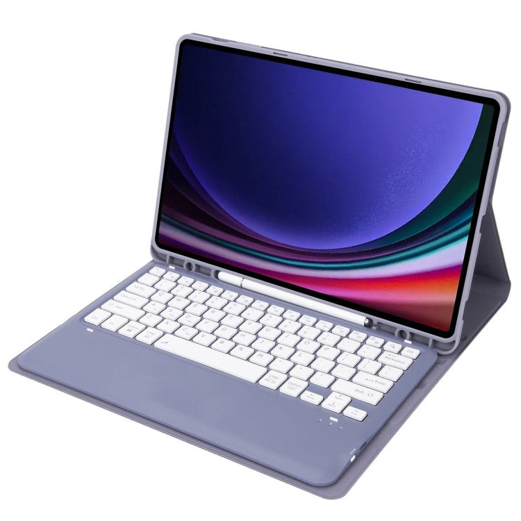 A810B For Samsung Galaxy Tab S9+ Pen Slot Detachable Bluetooth Keyboard Leather Tablet Case(Purple) - Samsung Keyboard by buy2fix | Online Shopping UK | buy2fix