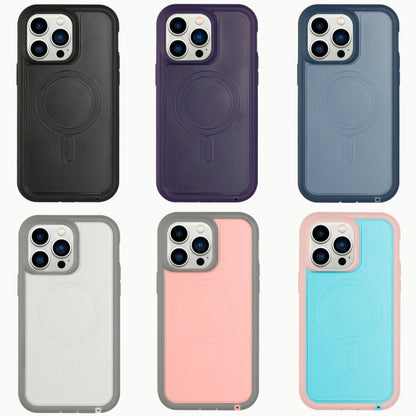 For iPhone 15 Plus Defender Series XT MagSafe Magnetic PC + TPU Shockproof Phone Case(Pink+Grey) - iPhone 15 Plus Cases by buy2fix | Online Shopping UK | buy2fix