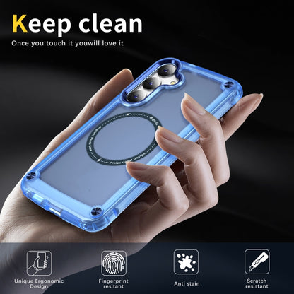 For Samsung Galaxy S24+ 5G Skin Feel TPU + PC MagSafe Magnetic Phone Case(Transparent Blue) - Galaxy S24+ 5G Cases by buy2fix | Online Shopping UK | buy2fix