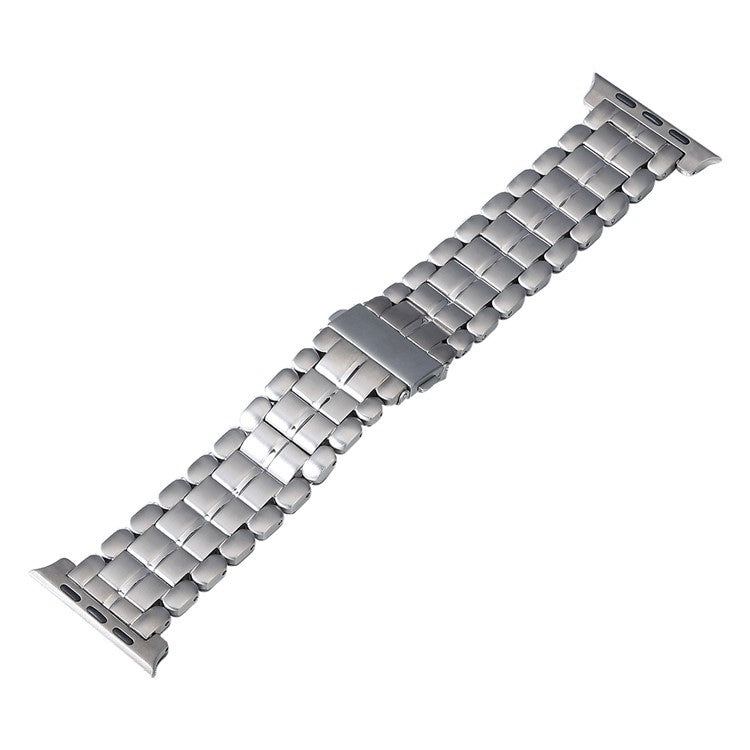 For Apple Watch Series 7 41mm Five Beads Titanium Steel Watch Band(Silver) - Watch Bands by buy2fix | Online Shopping UK | buy2fix