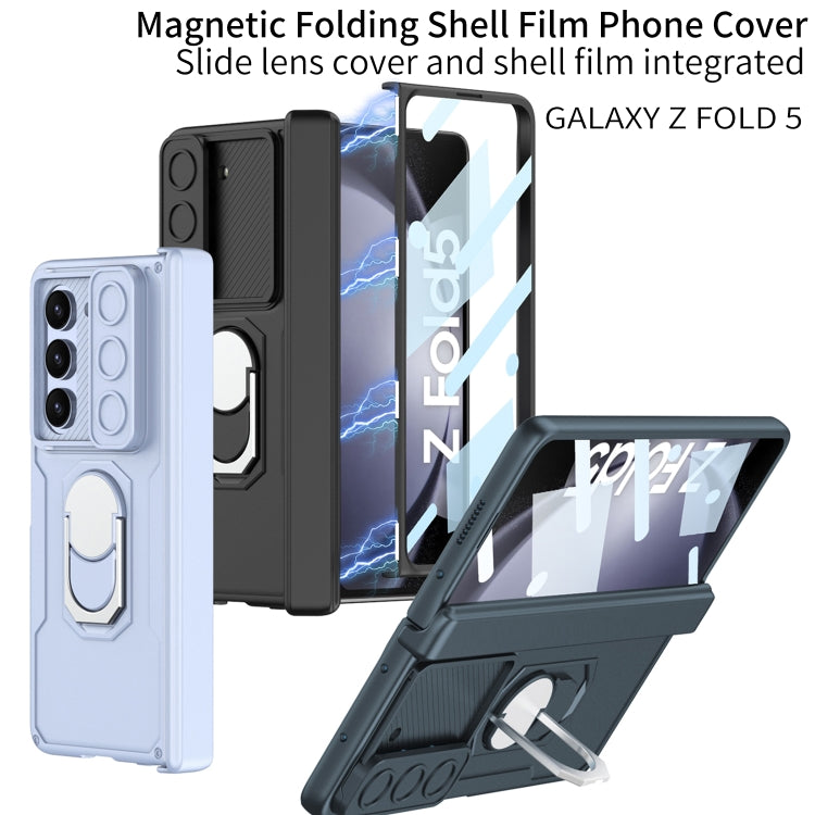 For Samsung Galaxy Z Fold5 GKK Integrated Folding Armored Shell PC Phone Case(Green) - Galaxy Z Fold5 Cases by GKK | Online Shopping UK | buy2fix