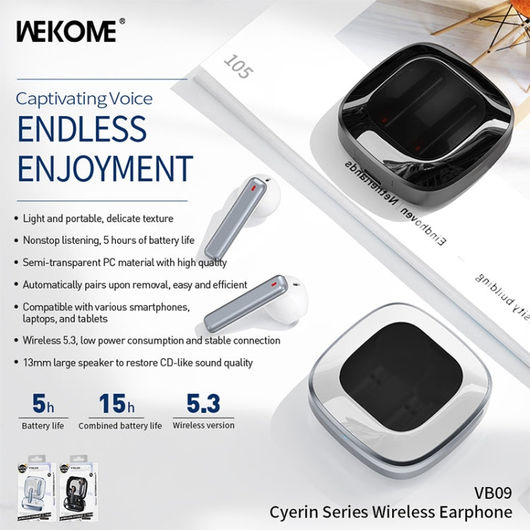 WK VB09 Cyerin Series Wireless Bluetooth Earphone(Black) - Bluetooth Earphone by WK | Online Shopping UK | buy2fix