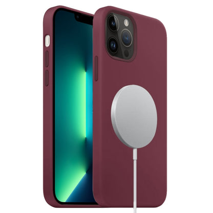 For iPhone 13 Pro Max MagSafe Liquid Silicone Full Coverage Phone Case(Wine Red) - iPhone 13 Pro Max Cases by buy2fix | Online Shopping UK | buy2fix