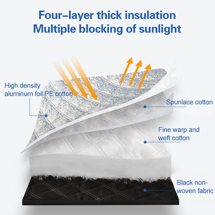 Car Half-cover Car Clothing Sunscreen Heat Insulation Sun Nisor, Plus Cotton Size: 4.6x1.8x1.8m - Aluminum Film PEVA by buy2fix | Online Shopping UK | buy2fix