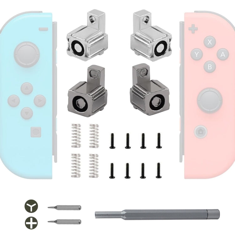For Switch JoyCon Handle Metal Lock Replacement Parts, Spec:5 in 1 Lock Set Silver - Switch Spare Parts by buy2fix | Online Shopping UK | buy2fix