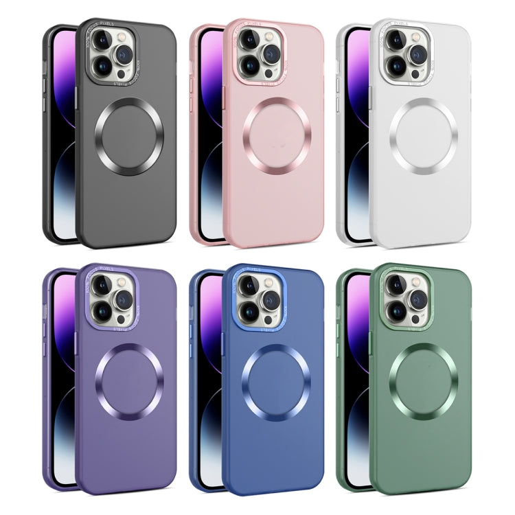 For iPhone 11 Pro CD Texture MagSafe Frosted Translucent Phone Case(Pink) - iPhone 11 Pro Max Cases by buy2fix | Online Shopping UK | buy2fix