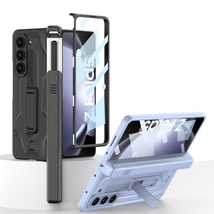 For Samsung Galaxy Z Fold5 GKK Integrated Folding Battle Shell PC Phone Case with Pen Box(Silver) - Galaxy Z Fold5 Cases by GKK | Online Shopping UK | buy2fix