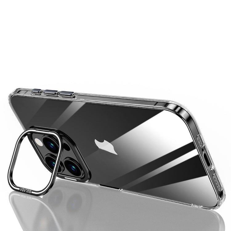 For iPhone 15 Pro Max SULADA PC + Aluminum Alloy Lens Holder Phone Case(Black) - iPhone 15 Pro Max Cases by SULADA | Online Shopping UK | buy2fix