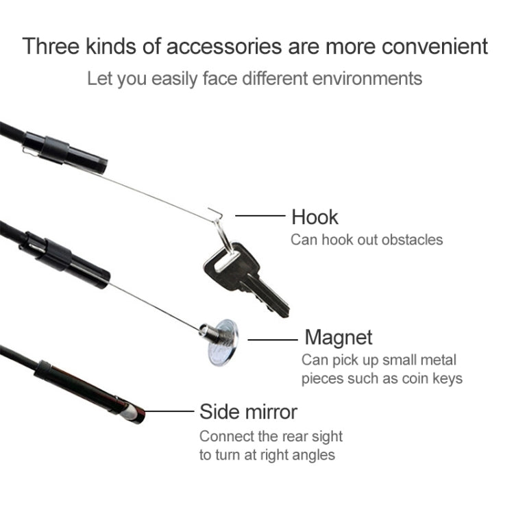 AN97 Waterproof Micro USB Endoscope Hard Tube Inspection Camera for Parts of OTG Function Android Mobile Phone, with 6 LEDs, Lens Diameter:8mm(Length: 10m) - Consumer Electronics by buy2fix | Online Shopping UK | buy2fix