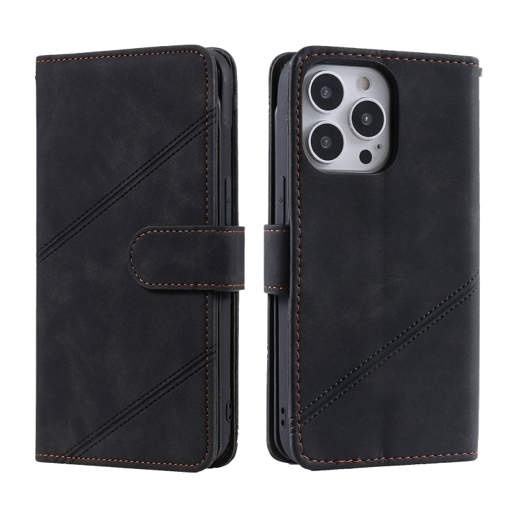 For iPhone 15 Pro Max Skin Feel Multi-card Wallet Leather Phone Case(Black) - iPhone 15 Pro Max Cases by buy2fix | Online Shopping UK | buy2fix