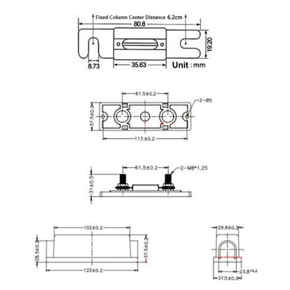 3 in 1 ANL Car Audio Modified Fuse Holder with 200A Fuse, Current:400A - Fuse by buy2fix | Online Shopping UK | buy2fix