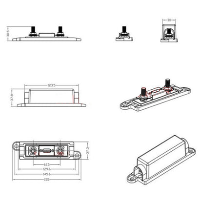 3 in 1 ANL Car Audio Modified Fuse Holder with 200A Fuse, Current:80A - Fuse by buy2fix | Online Shopping UK | buy2fix