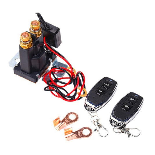 24V 500A Car Battery Remote Control Relay Rotary Switch Cut, Style:with 2 x Remote Control - Relays by buy2fix | Online Shopping UK | buy2fix