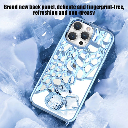 For iPhone 15 Pro Max Mirror Style Hollow Heat Dissipation Electroplated  TPU Phone Case(Silver) - iPhone 15 Pro Max Cases by buy2fix | Online Shopping UK | buy2fix
