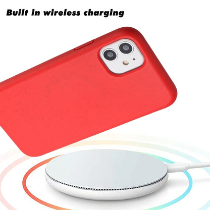 For iPhone 11 Wheat MagSafe Magnetic Straw Material + TPU Phone Case(Red) - iPhone 11 Cases by buy2fix | Online Shopping UK | buy2fix