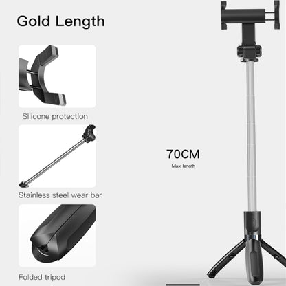 Yesido SF11 Retractable Bluetooth Tripod Phone Live Broadcast Selfie Stand(Black) - Selfie Sticks by Yesido | Online Shopping UK | buy2fix