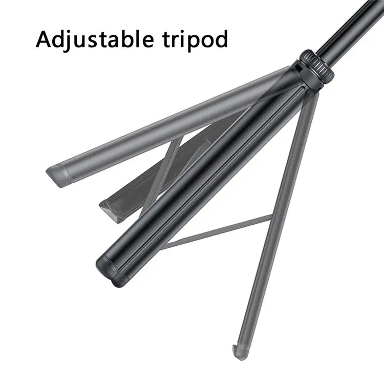 YESIDO SF17 Multifunctional Retractable Metal Tripod Stand Selfie Stick for Cell Phones Camera(Black) - Selfie Sticks by Yesido | Online Shopping UK | buy2fix