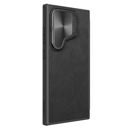 For Samsung Galaxy S24+ 5G NILLKIN Qin Prop Series Flip Camera Cover Design Leather Phone Case(Black) - Galaxy S24+ 5G Cases by NILLKIN | Online Shopping UK | buy2fix