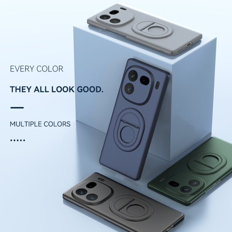 For vivo iQOO 12 Magsafe Hidden Fold Holder Full Coverage Shockproof Phone Case(Black) - iQOO 12 Cases by buy2fix | Online Shopping UK | buy2fix