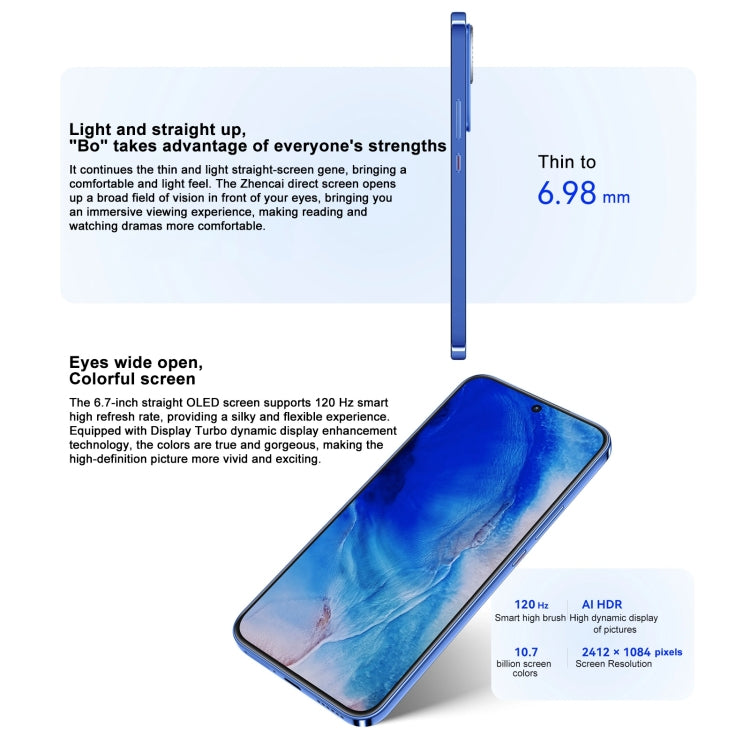 Huawei nova 12, 8GB+512GB, Screen Fingerprint Identification, 6.7 inch HarmonyOS 4.0 Octa Core, Network: 4G, NFC, OTG, Not Support Google Play(Blue) - Huawei Mate & P by Huawei | Online Shopping UK | buy2fix