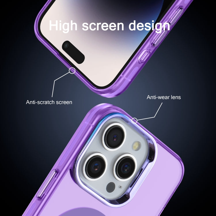 For iPhone 15 Pro Electroplated IMD Magsafe PC Hybrid TPU Phone Case(Purple) - iPhone 15 Pro Cases by buy2fix | Online Shopping UK | buy2fix