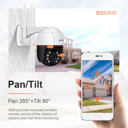 ESCAM QF518 5MP Smart WiFi IP Camera, Support AI Humanoid Detection / Auto Tracking / Dual Light Night Vision / Cloud Storage / Two Way Audio / TF Card, Plug:EU Plug(White) - Security by ESCAM | Online Shopping UK | buy2fix