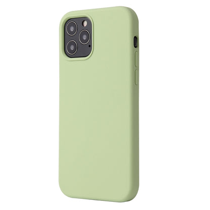 For iPhone 12 / 12 Pro Solid Color Liquid Silicone Shockproof Protective Case(Matcha Green) - iPhone 12 / 12 Pro Cases by buy2fix | Online Shopping UK | buy2fix