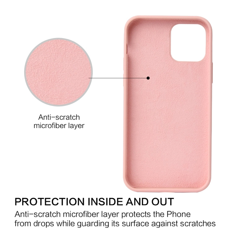 For iPhone 12 / 12 Pro Solid Color Liquid Silicone Shockproof Protective Case(Lavender Grey) - iPhone 12 / 12 Pro Cases by buy2fix | Online Shopping UK | buy2fix