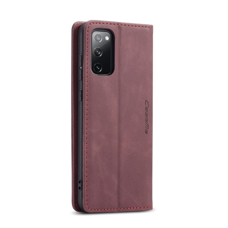 For Samsung Galaxy S20 FE CaseMe 013 Multifunctional Horizontal Flip Leather Case with Holder & Card Slot & Wallet(Wine Red) - Galaxy S20 FE Cases by CaseMe | Online Shopping UK | buy2fix