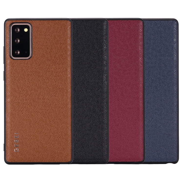 For Samsung Galaxy Note 20 GEBEI Full-coverage Shockproof Leather Protective Case(Brown) - Galaxy Note20 Cases by GEBEI | Online Shopping UK | buy2fix