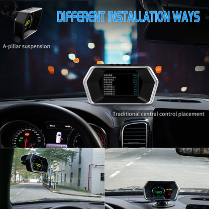 P17 Car HUD Head-up Display GPS Speed Meter Car OBD2 Fault Elimination Code - Head Up Display System by buy2fix | Online Shopping UK | buy2fix